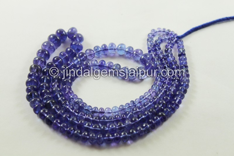 Tanzanite Smooth Roundelle Beads
